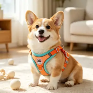 conjunto arnês e coleira para cães pequenos