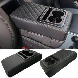 almofada de apoio de braço para carro com porta copos