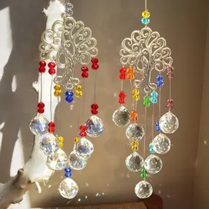carrilhão de vento memorial em cristal