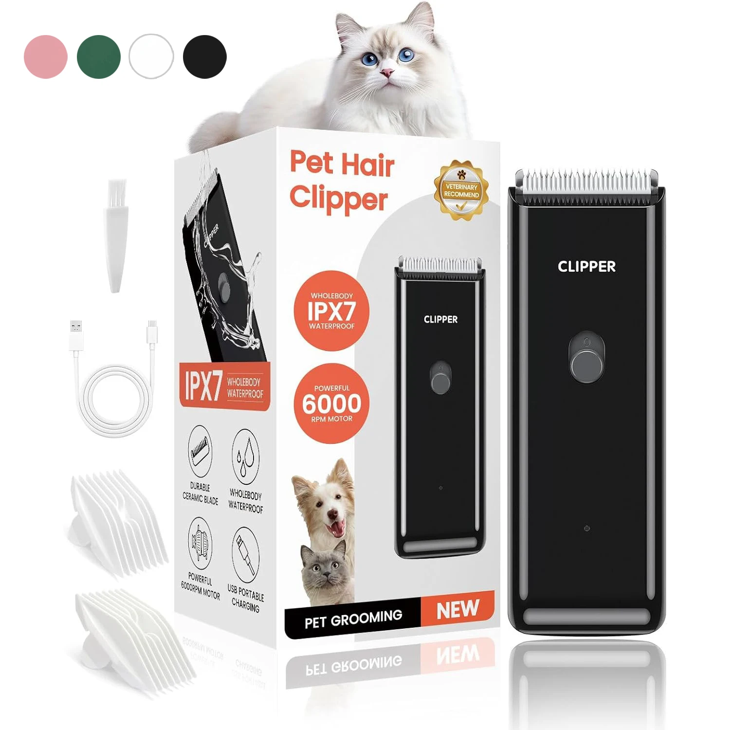 máquina de tosa para cães e gatos recarregável
