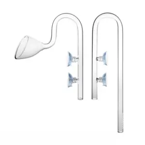 equipamento de aquário entrada e saída de vidro