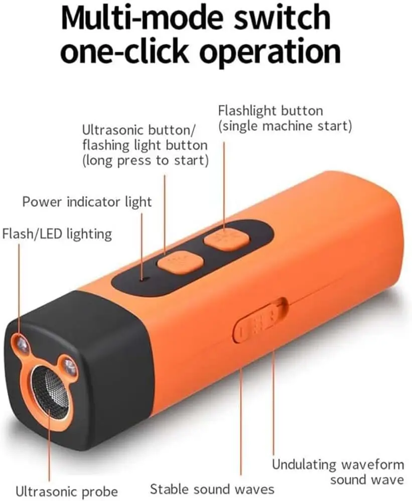 Dispositivo Ultrassônico para Cães com Lanterna LED Recarregável - Imagem 5