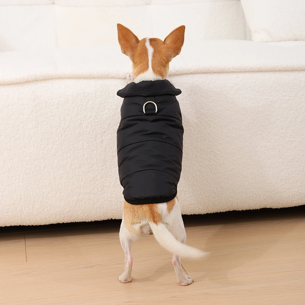 Colete para Cães Pequenos e Médios de Poliéster e Lã com Proteção Contra o Vento - Imagem 4