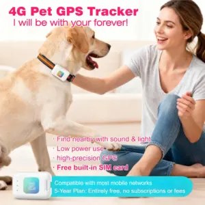 coleira inteligente com gps 4g para cães e gatos