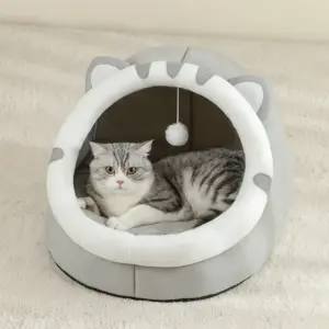 cama toca para gatos com almofada lavável