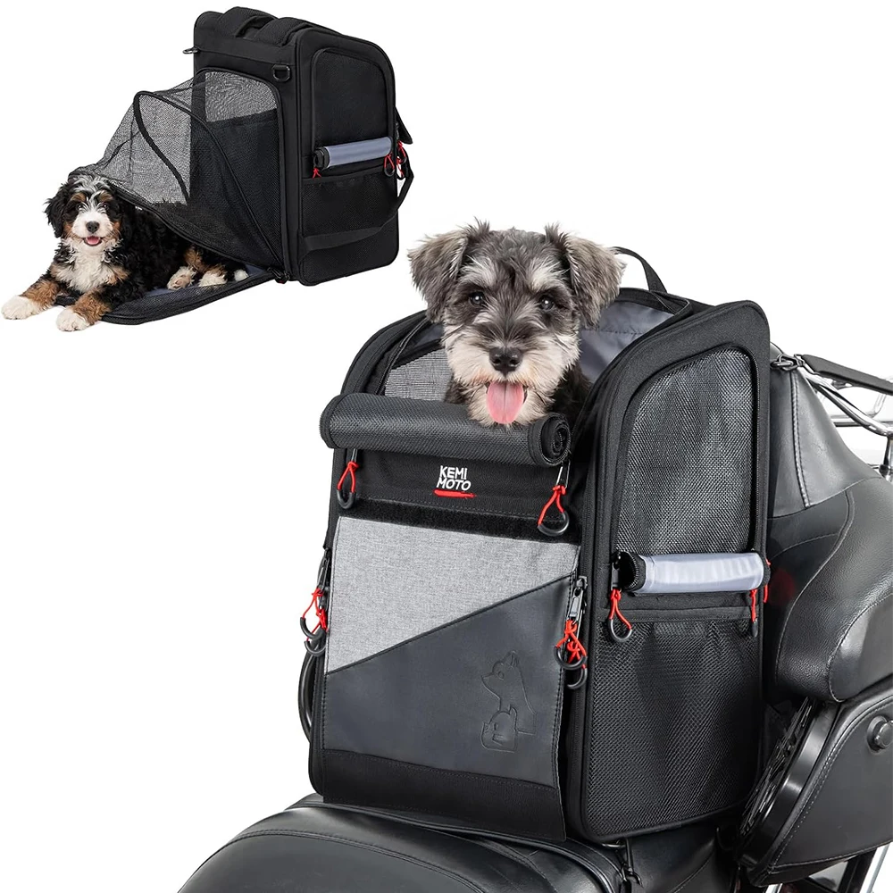 bolsa transportadora para cães e gatos para motocicleta
