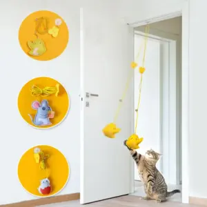 brinquedo interativo para gatos com pena