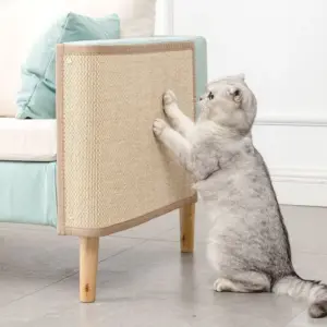 arranhador de sofá para gatos de bambu natural