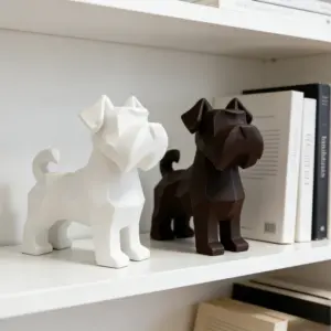 estatueta schnauzer em resina