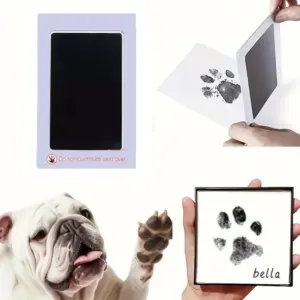kit carimbo de pata para cães e gatos rosa