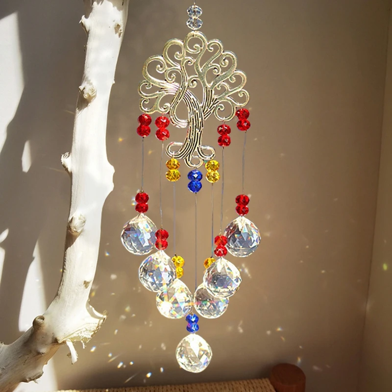 Carrilhão de Vento Memorial em Cristal com Pingente Árvore da Vida - Imagem 5