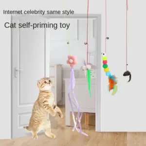 brinquedo de gato de pendurar com corda elástica