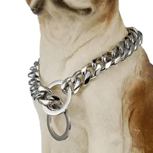 coleira de corrente para cães de aço inoxidável