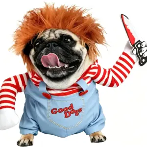 fantasia de boneco chucky para cães