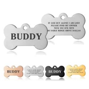 etiqueta de identificação personalizada para cães e gatos