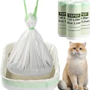 saco de areia para gatos com fecho de cordão