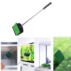 escova de limpeza para aquário de aço inoxidável
