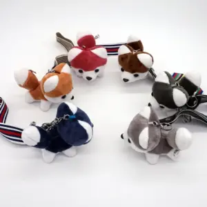 chaveiro de pelúcia husky para bolsa