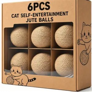 bola interativa para gatos de juta