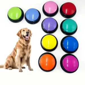 botão gravável para cães de plástico