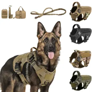 coleira tática militar para cães grandes