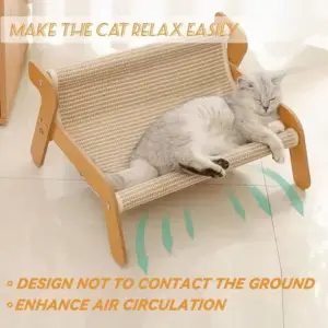 cama sofá para gatos com arranhador de sisal