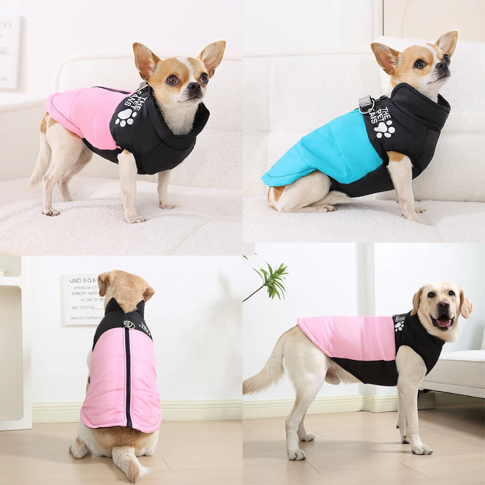 Jaqueta para Cães Casaco de Inverno Corta-Vento Vermelho - Imagem 4