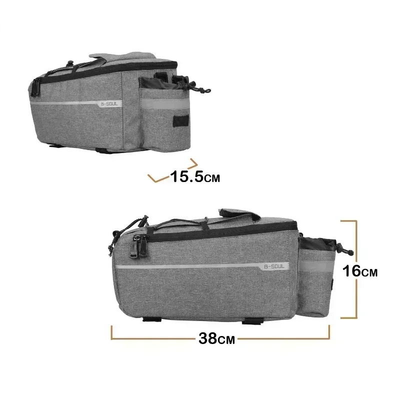 Bolsa Cesto Traseiro para Bicicleta 7L com Faixa Refletiva - Imagem 6