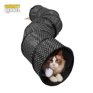 túnel dobrável para gatos em forma de s