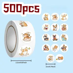 adesivos corgi kawaii para scrapbook