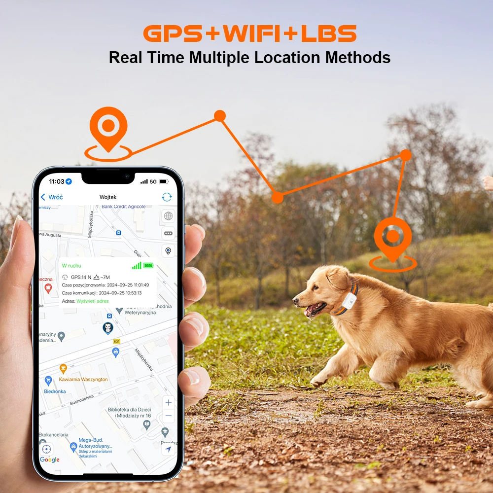 Coleira Inteligente com GPS 4G para Cães e Gatos, Alarme Anti-Perda - Imagem 4