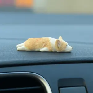 mini boneco corgi para carro