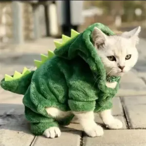 roupa de dinossauro para cães pequenos e gatos